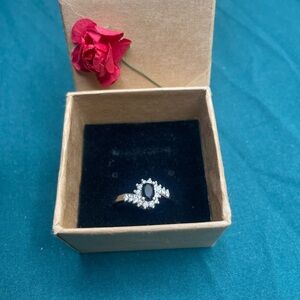 Elegant Black and Silver Women's Ring